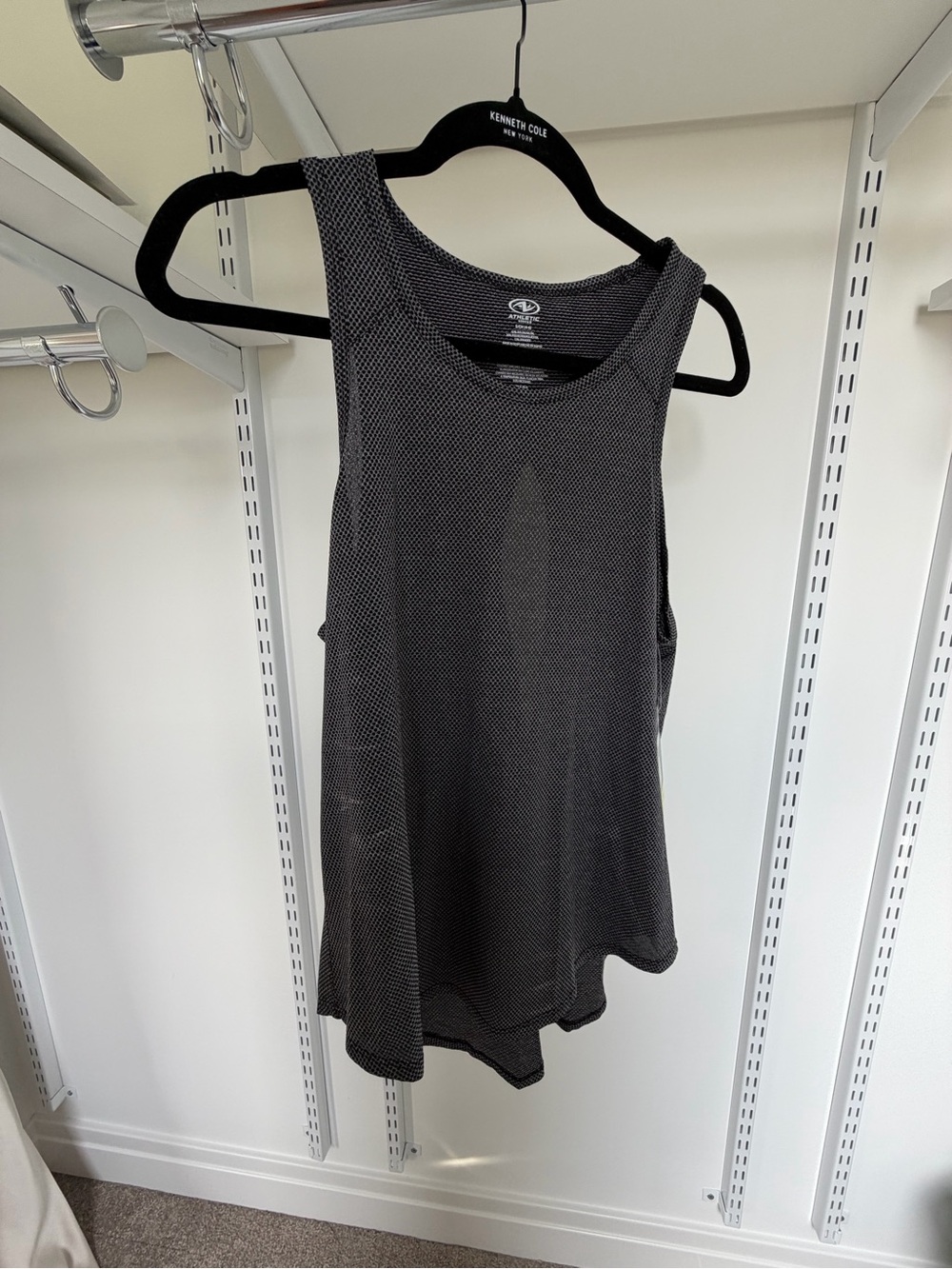 Athletic Works Black Mesh Racerback Tank
